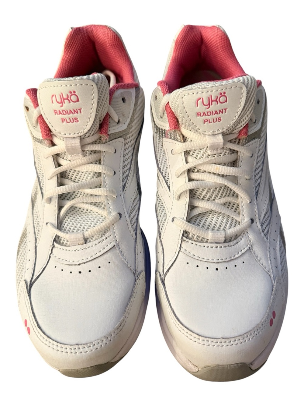 Ryka White and Pink Athletic Sneakers walking support exercise eclectic grandpa